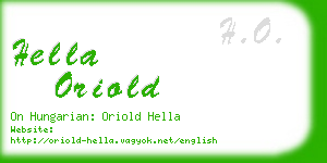 hella oriold business card